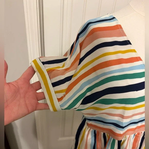 JODIFL Multicolor Striped V-Neck Dress - Picture 5 of 16